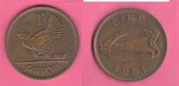 Ireland ONE PENNY 1968 Bronze Coin Irlanda Eire - Irlande