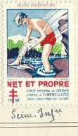 Timbre   France- - Croix Rouge  - Erinnophilie -comIte National De Defense  La Tuberculose - 1938- Net Et Propre -76 Sei - Antituberculeux