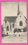 D37 - SAINT CYR SUR LOIRE - L'ÉGLISE (SUD) RECONSTRUITE À LA FIN DU XVe SIÈCLE - Homme Et Enfants En 1er Plan - Saint-Cyr-sur-Loire