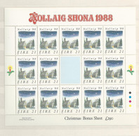 1988 MNH Ireland, Christmas Sheet, Postfris - Blocchi & Foglietti