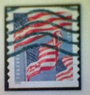 United States, Scott #5657, Used(o), 2022, Three Flags Definitive, (58¢), Red, White, And Dark And Light Blue - Usados