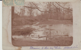 VILLECRESNES (94) - CARTE PHOTO - La Mare Aux Biches - 1905 - Au Dos Tampon Publicitaire - En L'état - Villecresnes