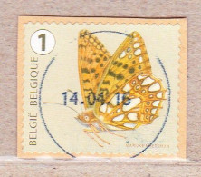 2014 Nr 4453 Gestempeld Op Fragment,rolzegel:Vlinder / Pappilon. - Oblitérés
