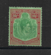 NYASALAND 1938 10s SG 142 UNMOUNTED MINT Cat £60 - Nyasaland (1907-1953)