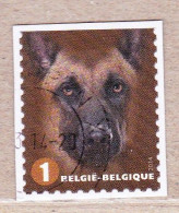 2014 Nr 4385 Gestempeld Op Fragment,zegel Uit Boekje B145.Honden / Chiens. - Oblitérés