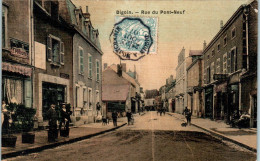 Digoin Rue Du Pont-Neuf Saône-et-Loire 71160 Cpa Toilée Couleur Voyagée En 1907 B.Etat - Digoin