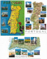 PORTUGAL - 3 Cartes Géographiques - Colecciones Y Lotes