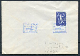 1956 Finland "Finlandia '56" RUNEBERG Steamship Cover  - Lettres & Documents