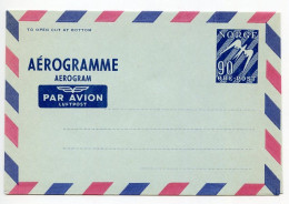 Norway 1960's Mint Aeogramme - 90o. Bird - Postal Stationery