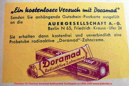 Doramad Radioaktive Zahncreme Dentifrice Thoopaste Radioactivité Publicité - Advertising (Photo) - Gegenstände