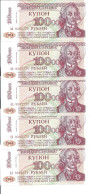 TRANSNISTRIE 100000 RUBLEI 1994 UNC P 31 ( 5 Billets ) - Moldavia