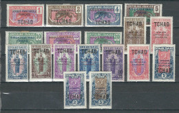 TCHAD N° 19 à 36 *. - Unused Stamps