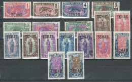 TCHAD N° 1 à 18 *. - Unused Stamps