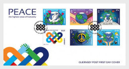 Europa 2023 - Guernesey Guernsey - Paix Peace Frieden - FDC Série Complète 6 Valeurs Dont 2 Europa - 2023