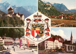 73869178 Vaduz Liechtenstein FL Castle Of Vaduz With Falknis Coat Of Arms  - Liechtenstein