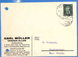 Allemagne Reich 1929 - Carte Postale De Verden - Perfin - G27392 - Cartas & Documentos