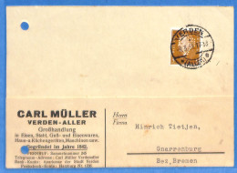 Allemagne Reich 1931 - Carte Postale De Verden - Perfin - G27394 - Lettres & Documents