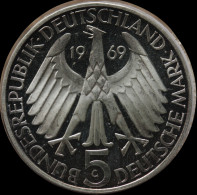 LaZooRo: Germany 5 Mark 1969 G PROOF Fountains Scarce - Silver - Herdenkingsmunt