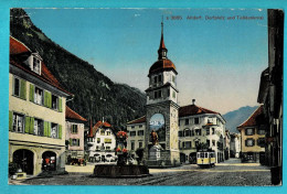 * Altdorf (Uri - Suisse - Schweiz) * (Photoglob Wehrli & Vouga & Co A.G. Zurich, Nr 945 - S 3865) Dorfplatz, Tram, Old - Altdorf