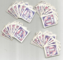 Italy 1980 Castles Castelli L.180 Usato Mazzetta Di 100 Pezzi Perfetti + 6 Sfusi / Bundle Of 100 Pcs + 6 - Ganze Bögen