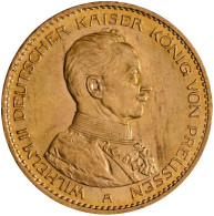 Alle Welt  - Anlagegold: Lot 4 Goldmünzen, Dabei: 20 Mark 1914 Wilhelm In Unifor - Verzamelingen & Kavels