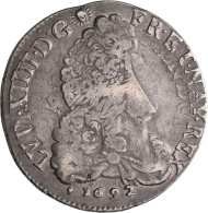 Frankreich: Louis XIV. 1643-1715: ½ Ecu 1692 Aux 8 L, Mint Mark Ampersand (&) - - Altri & Non Classificati