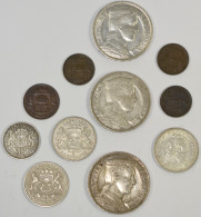 Lettland: Kleine Sammlung 2 Santims Bis 5 Lati, Dabei Noch Zwei Münzen Aus Estla - Lettonia