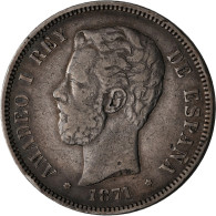 Spanien: 5 Pesetas 1871 SDM (71) + 1885 MSM (87). Sehr Schön. Lot 2 Stück. - Other & Unclassified