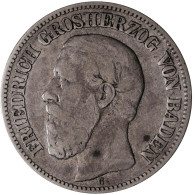 Baden: Friedrich I. 1852-1907: 2 Mark 1876 G, Jaeger 26. Dazu Noch 5 Mark 1876 G - Taler & Doppeltaler