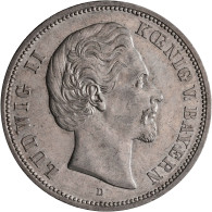 Bayern: Ludwig II. 1864-1886: 5 Mark 1874 D, Jaeger 42, Prachtexemplar, Vorzügli - Taler & Doppeltaler