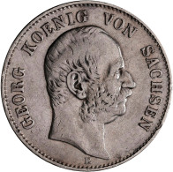 Sachsen: Georg 1902-1904: 5 Mark 1904 E, Jaeger 130; Dazu 2 Mark 1904 E, Jaeger - Taler En Doppeltaler