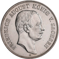 Sachsen: Friedrich August III. 1904-1918: 5 Mark 1914 E, Jaeger 136; 3 Mark 1908 - Taler En Doppeltaler