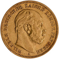 Preußen - Anlagegold: Wilhelm I. 1861-1888: 20 Mark 1871 A. Jaeger 243. Die Erst - 5, 10 & 20 Mark Or