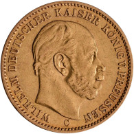 Preußen - Anlagegold: Wilhelm I. 1861-1888: 20 Mark 1874 C, Jaeger 246. 7,91 G, - 5, 10 & 20 Mark Gold