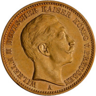 Preußen - Anlagegold: Wilhelm II. 1888-1918: 20 Mark 1889 A, Jaeger 250. 7,94 G, - 5, 10 & 20 Mark Gold