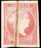 España - (*) - Isabel II - Ensayo Color - 2 Cuartos Carmín - No Reseñado En Gálvez - Unused Stamps