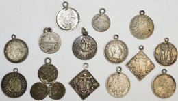 Medaillen Deutschland: Lot 14 Stück; Gravierte Silbermünzen + Kleinmedaillen, Me - Sonstige & Ohne Zuordnung