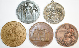 Medaillen Deutschland - Geographisch: Hamburg: Lot 5 Medaillen; Bronzemedaille 1 - Other & Unclassified