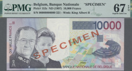 Belgium: Banque Nationale De Belgique, 10.000 Francs ND(1997) SPECIMEN, P.152s, - Autres & Non Classés