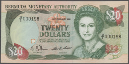 Bermuda: Bermuda Monetary Authority 20 Dollars 1989 With Low Serial # B/2 000198 - Bermudes