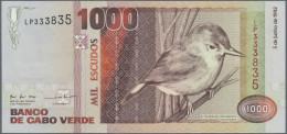 Cape Verde: Banco De Cabo Verde, Lot With 6 Banknotes, Series 1992-2007, With 50 - Cap Verde