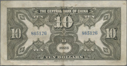 China: The Central Bank Of China, Lot With 100 Banknotes 10 Dollars 1923, P.176 - China