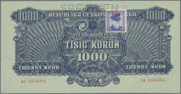 Czechoslovakia: Republika Československá, Lot With 7 Banknotes, 1944-1945 Series - Cecoslovacchia