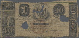 Dominican Republic: República Dominicana, 20 Pesos 1849, Overprint On 1 Peso And - Dominicaine
