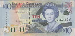 East Caribbean States: East Caribbean Currency Authority, Lot With 12 Banknotes - East Carribeans