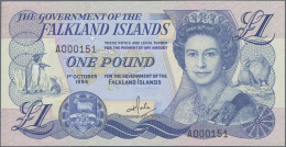 Falkland Islands: The Government Of The Falkland Islands, Set With 5 Banknotes, - Isole Falkland