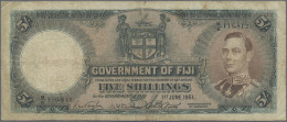 Fiji - Bank Notes: Government Of Fiji, 5 Shillings 1st June 1951, P.37k With Sig - Fidschi