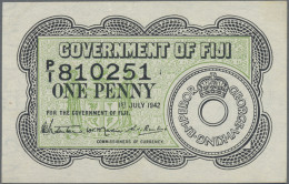 Fiji - Bank Notes: Government Of Fiji, Lot With 3 Banknotes, 1942 Series, With 1 - Fidji