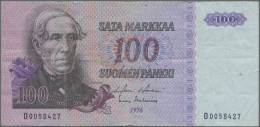 Finland: Suomen Pankki, Lot With 9 Banknotes, Series 1963-1991, Consisting 1, 5 - Finlandia