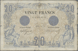 France: Banque De France, 20 Francs 1875, Signatures Mignot & Marsaud, P.61a, Ra - Sonstige & Ohne Zuordnung